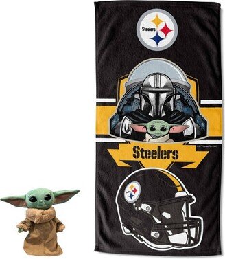 27x54 NFL Pittsburgh Steelers Star Wars Hugger with Beach Towel