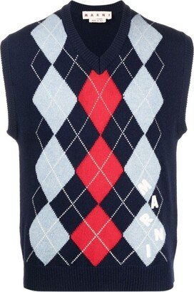 Intarsia-Knit Logo Vest