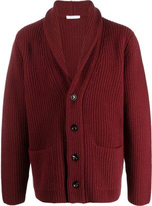 Ribbed-Knit Virgin-Wool Cardigan-AA