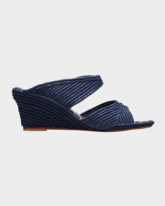 Houcine Raffia Wedge Sandals-AA