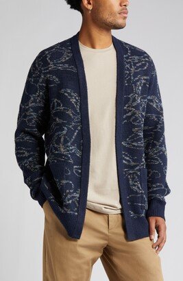 Open Front Jacquard Cardigan