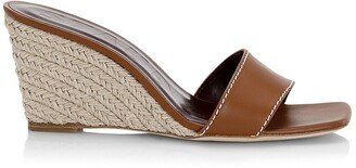 Billie Leather Espadrille Wedge Sandals