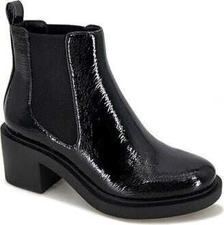 Gemma Chelsea Bootie (Black Patent) Women's Boots
