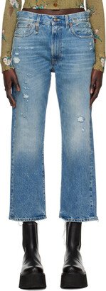 Blue Boyfriend Jeans-AE