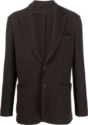 Single-Breasted Wool Blazer-CA