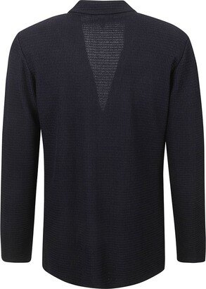 Attitude Knit Double-Breasted Tailored Blazer