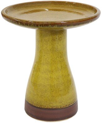 Sunnydaze Duo-Tone Ceramic Bird Bath-AA