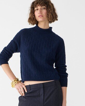 Cashmere shrunken cable-knit Rollneck™ sweater