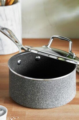 Vitale Aluminum Nonstick Speckled Saucepan with Lid