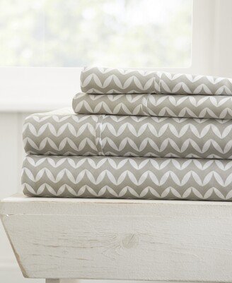 The Farmhouse Chic Premium Ultra Soft Pattern 4 Piece Sheet Set by Home Collection - Queen