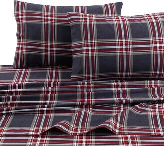 Heritage Plaid 5-ounce Flannel Printed Extra Deep Pocket King Sheet Set