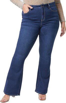 Women's Plus Size HyperDenim Super Stretchy Flare Jeans