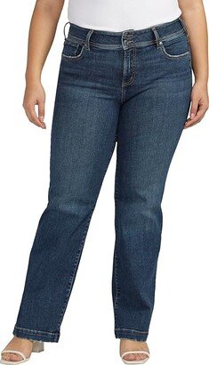 Plus Size Suki Mid-Rise Trousers Leg Jeans W93910EAE337 (Indigo) Women's Jeans