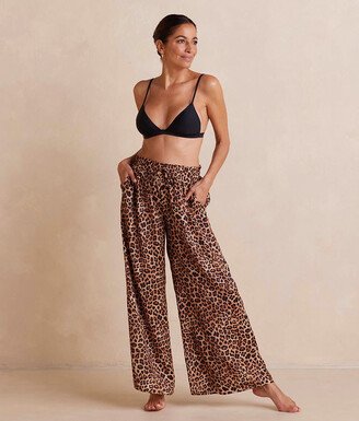 The Palazzo Pant With Ties - Leopard