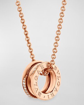 B.Zero1 Rose Gold Wave Diamond Pendant Necklace