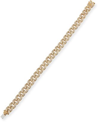 Narrow Pave Diamond Curb Link Bracelet