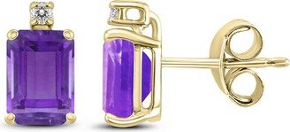 Gemstones 14K 0.84 Ct. Tw. Diamond & Amethyst Earrings