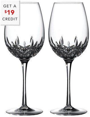 Lismore Essence Goblet 19Oz Set Of 2 With $19 Credit