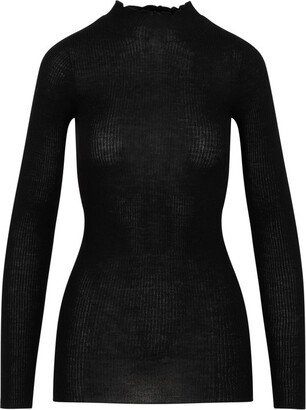 Ribbed Turtle-Neck Jumper-AA