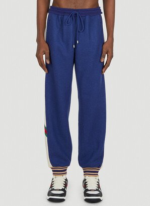 Web Stripe Colour Block Track Pants - Man Track Pants Blue L