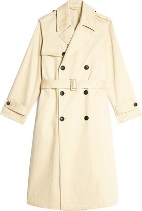 Belted Double-Breasted Trench Coat-AE