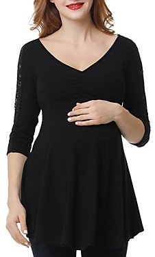 Aisha Lace-Inset Maternity Top