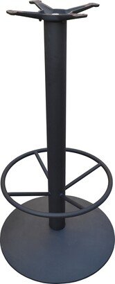 JI Bases 22-inch Domed Round Cast-iron Bar-height Base, 3-inch Column; Footring; 13-inch Top Plate