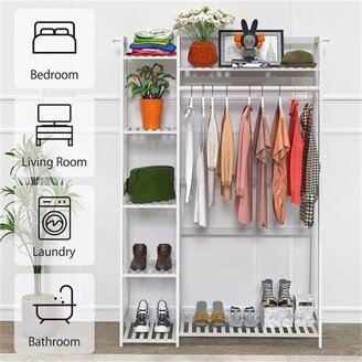 BESTCOSTY Freestanding Closet Organizer with Shelves