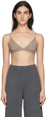 Brown Stretch Cashmere Bralette