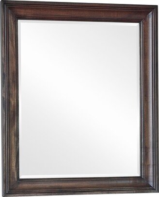 Furniture Avenue Rectangle Vanity Mirror Weathered Burnished Brown - 32.00'' x 1.75'' x 38.00''