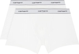 Two-Pack White Cotton Boxers