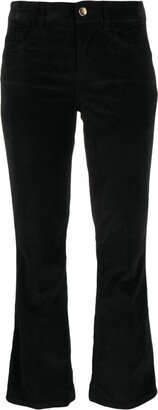 Low-Rise Velvet Cropped Trousers