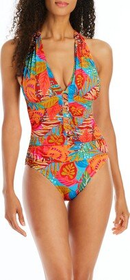 The Heat is On Halter Mio One-Piece Swimsuit