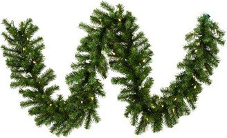 9' Douglas Fir Artificial Christmas Garland, Warm White LED Lights