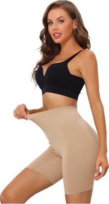 Allegra K Women' High Waited Shapewear Slip Short Thigh Slimmer Tummy Control Knicker Pantie Beige XL