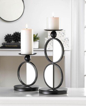 The House of Awareness Single and Duo Mirrored Candleholders - Black