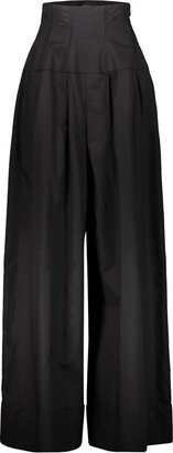 Bustier High-Waisted Wide-Leg Trousers