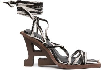 'A' 110mm wedge sandals