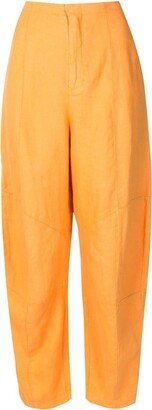 Cotton High-Waisted Trousers