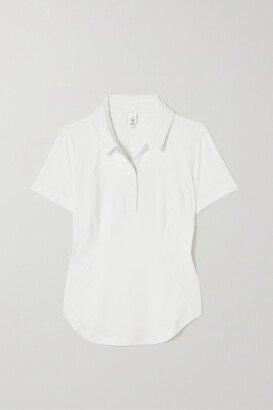 Stretch Recycled-jacquard Polo Shirt - White