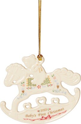 2023 Baby's First Christmas Porcelain Rocking Horse Ornament