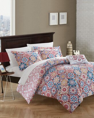 Linden 4Pc Reversible Duvet Cover Set