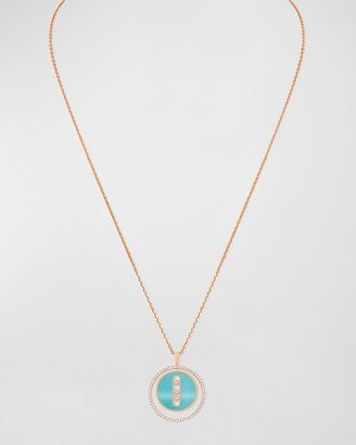 Lucky Move 18K Rose Gold Turquoise Pendant Necklace