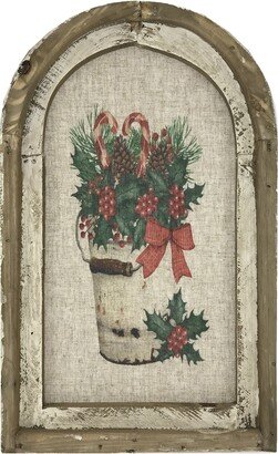 Christmas Wall Decor | 14 X 22 Arch Window Frame Winter Hanging Farmhouse Xmas