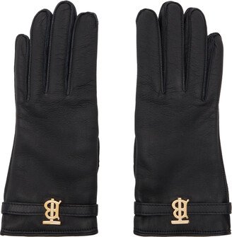 Black Monogram Gloves