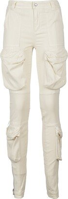 High Waist Stretch Cargo Jeans