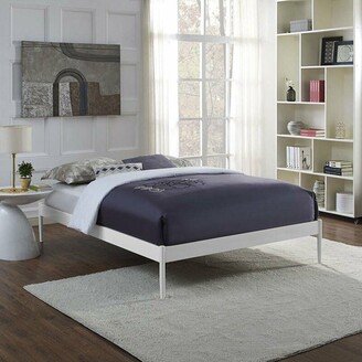 Snake River Décor Queen Size Platform Bed White