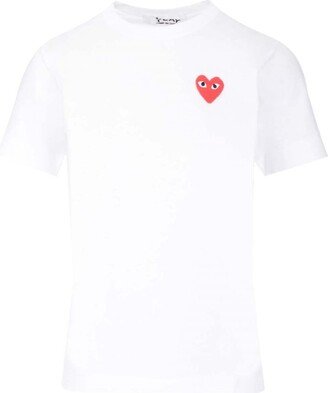 Heart Logo Embroidered Crewneck T-Shirt