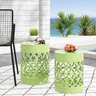 Mellie Outdoor Outdoor Metal Side Tables