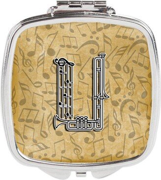 CJ2004-USCM Letter U Musical Instrument Alphabet Compact Mirror